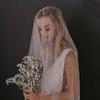 Tulle Mesh Photography Decoration Bride Wedding Veils Women Bridal Veils Pearl Wedding Accessories