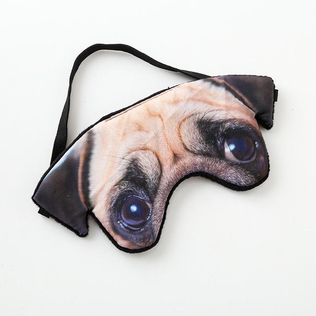 3d Animal Cartoon Eye Mask Super Realistic Creative Tiger Pug Cat Blackout Sleep Eye Mask