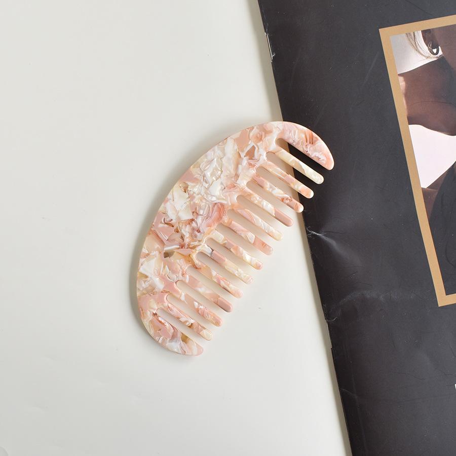 Popular Hair Combs In Europe and America, Hot-selling Acetic Acid Board Comb Anti-static Marble Pattern Hair Comb