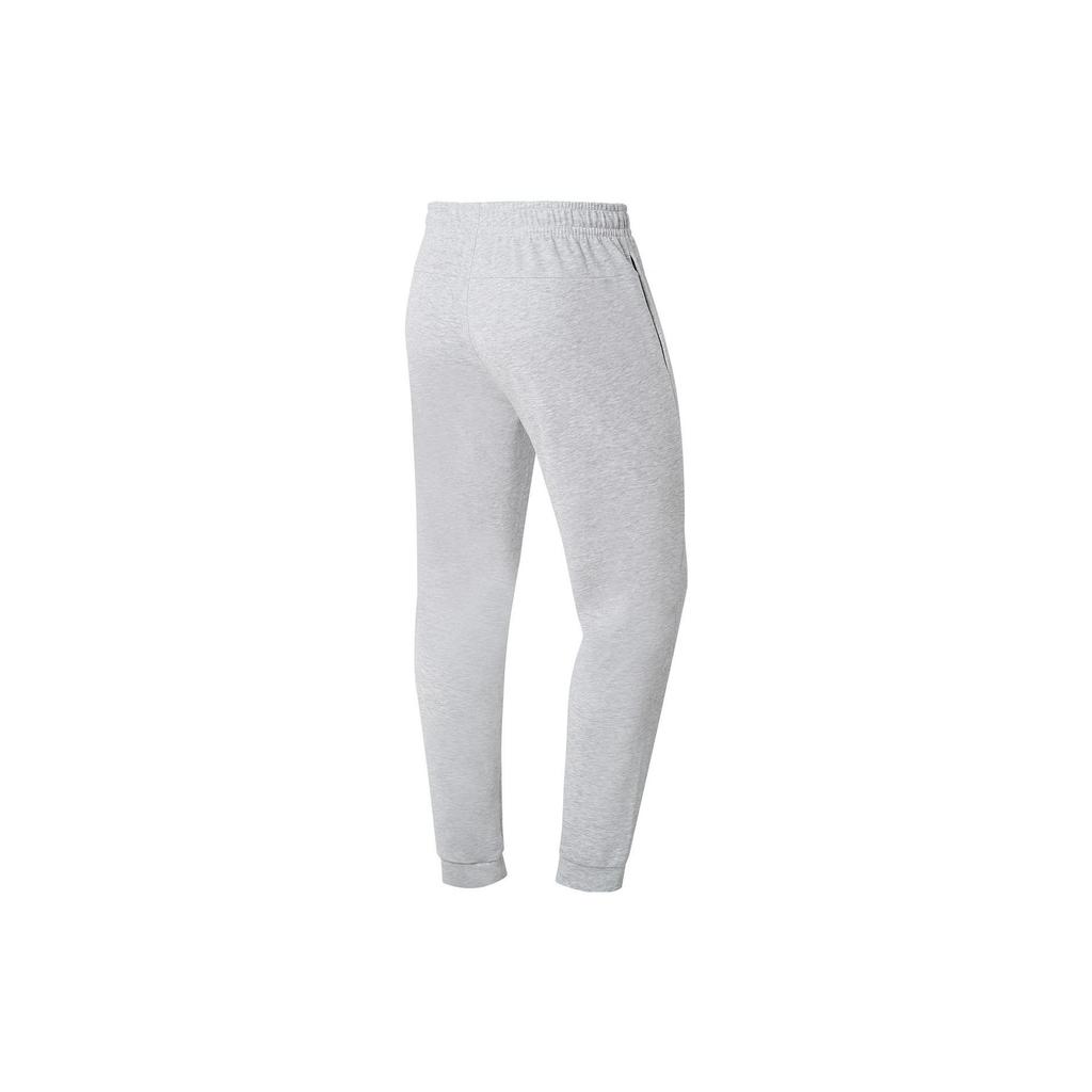Li-Ning Comfortable Solid Color Tapered Knit Sports Pants Men Bottoms Flower-Gray AKLS683-4