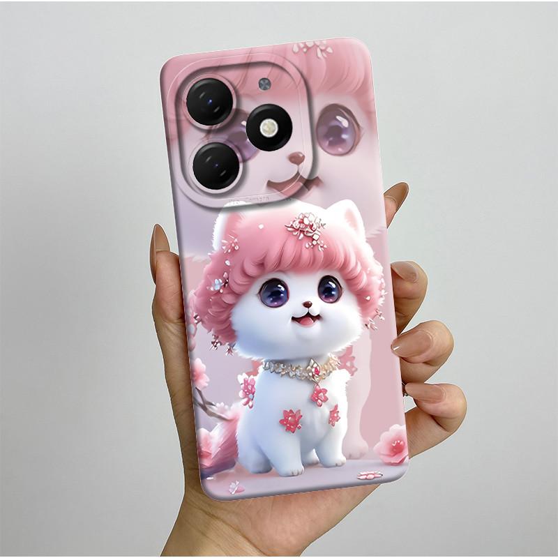 Для tecno Spark go 2024 BG6 Чехол Fundas Красивые Цветы Матовый Жидкий Силикон Защитная Крышка Для Tecno SparkGO 2024 Чехлы для Телефона
