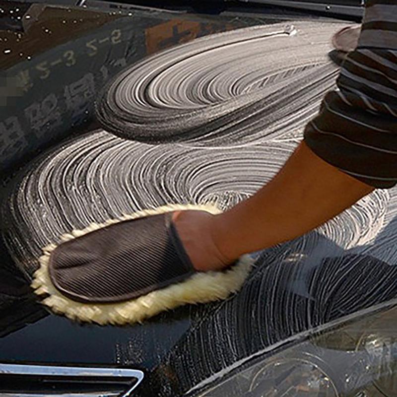 1 шт. перчатки для мытья автомобиля, утолщенные плюшевые перчатки для протирки автомобиля, вощение, полировка, чистящие средства для автомобиля, плюшевые тряпки, перчатки для мытья посуды, инструмент для чистки