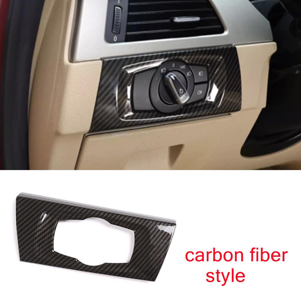 YAQP6 For BMW 3 Series E90 E92 E93 2005-12 ABS Car Styling Headlight Switch Button Frame Trim Cover Stickers Auto Interior Accessories