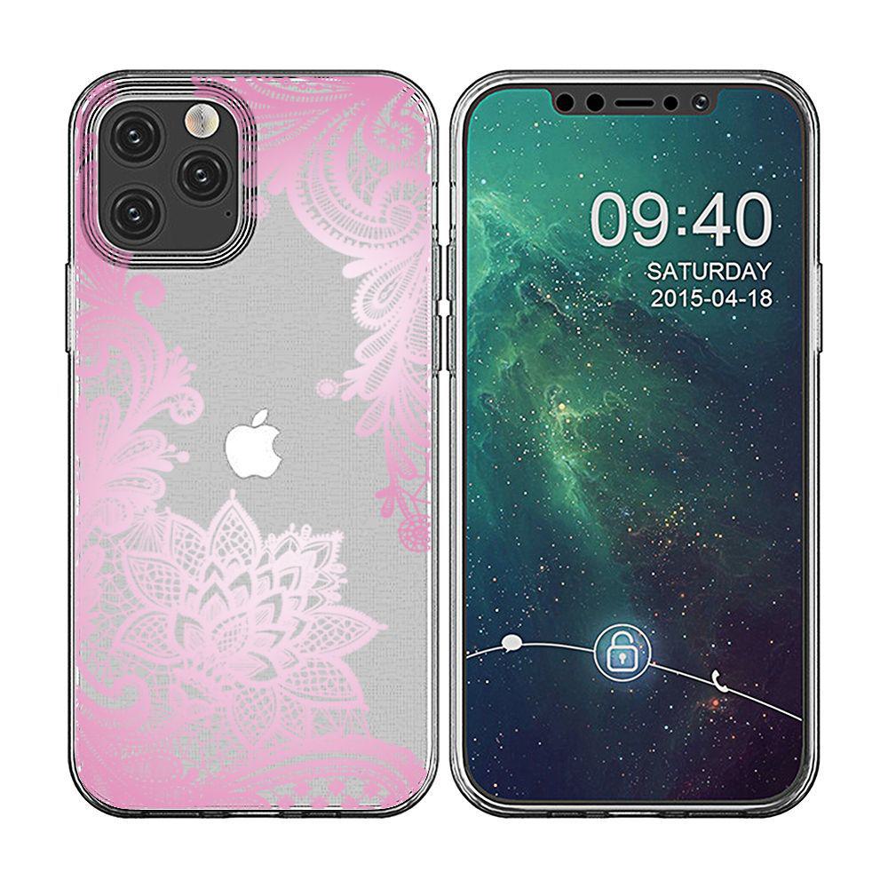 Чехол для мобильного телефона Apple 15 из прозрачного ТПУ 14PRO MAX с кружевным тиснением Soft Shell