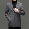 Mid-length Wool Double-sided Cashmere Coat for Men In Winter Middle-aged Dad Removable Down Liner Wool Woolen Coat