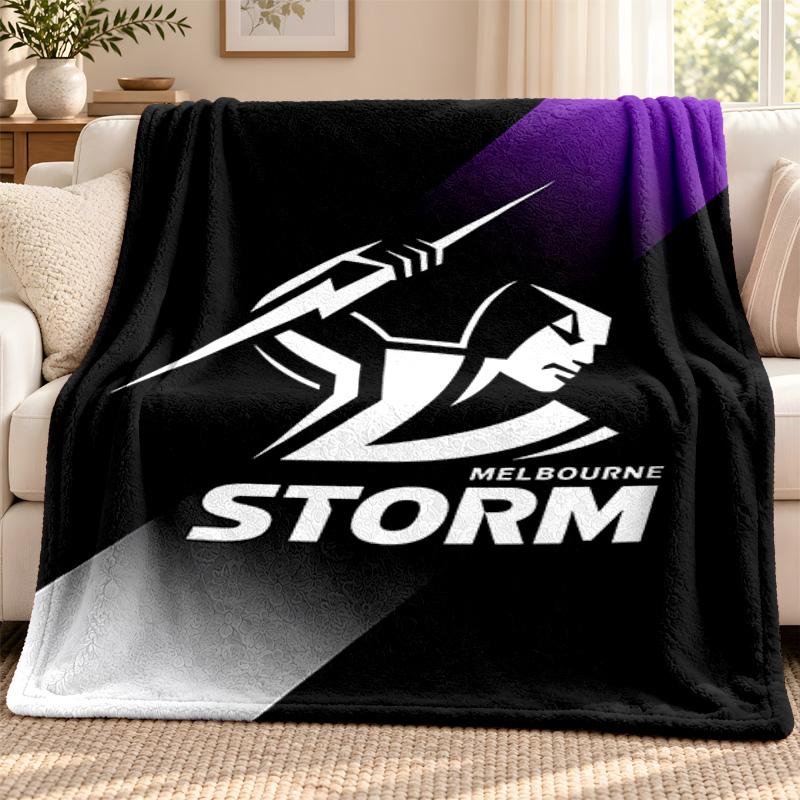 Melbourne Storm blanket Flannel Blanket Soft Cozy Plush Throw for Sofa Bed Lightweight Home Decoration Outdoor camping
