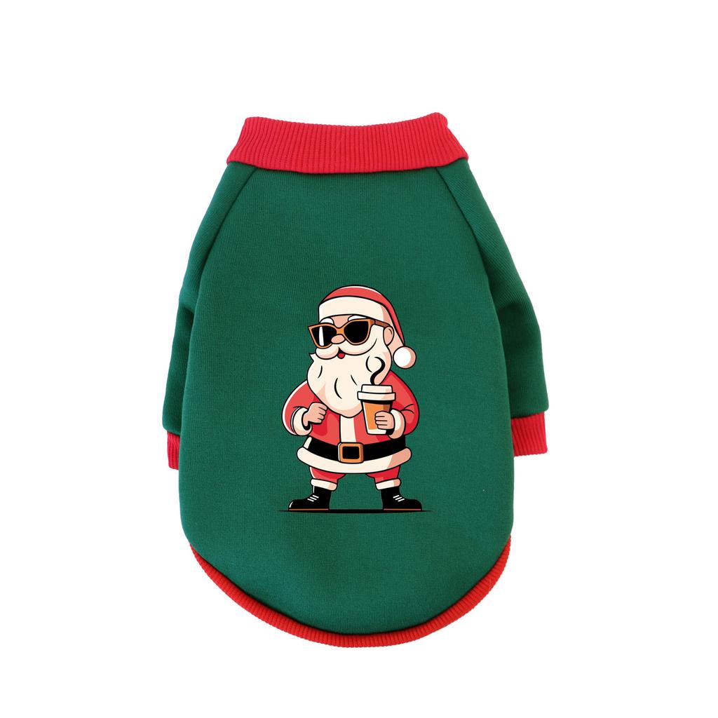 1 Pc Pet Hooded Sweatshirt Christmas Cats & Dogs Fashion Winter Warm Clothes Suitable For Cats ,Teddy Golden Retriever
