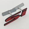 Car Styling 3D Metal Chrome Zinc Alloy Logo SI Front Grille Badge Rear Trunk Emblem w Sticker For Honda Civic SI Auto Accessories