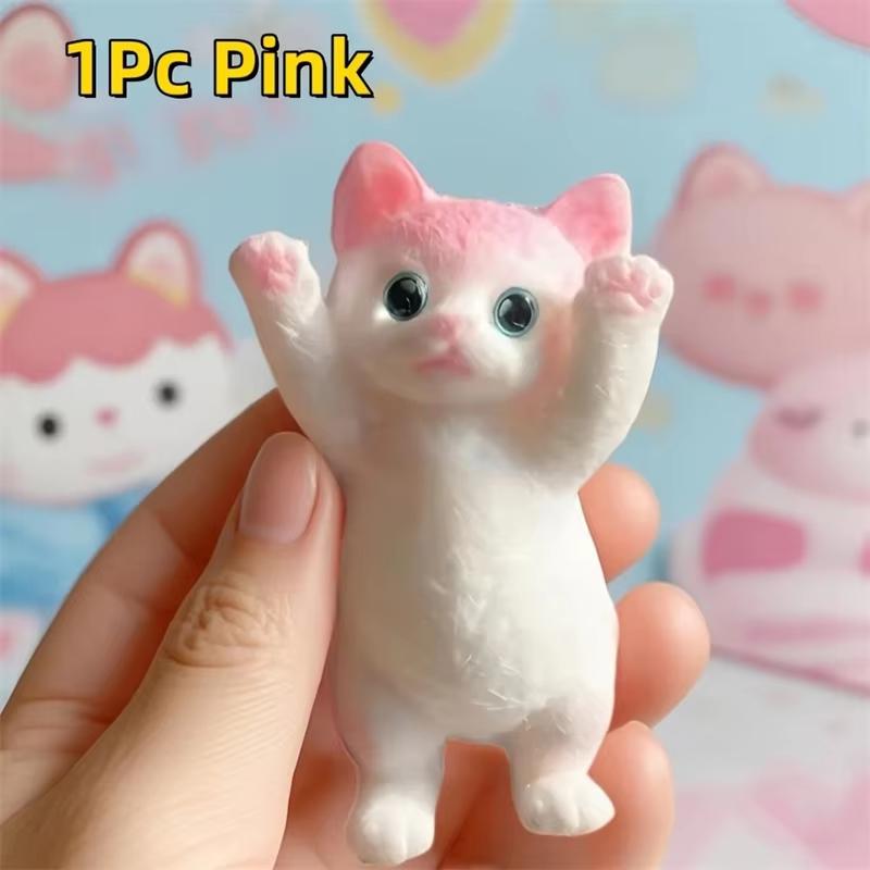 Кошка Сквиши Игрушки для сжатия Каваи Ручная работа Кошка Животное Фуфу Сенсорные игрушки Сувениры для вечеринки Подарки для взрослых Детей