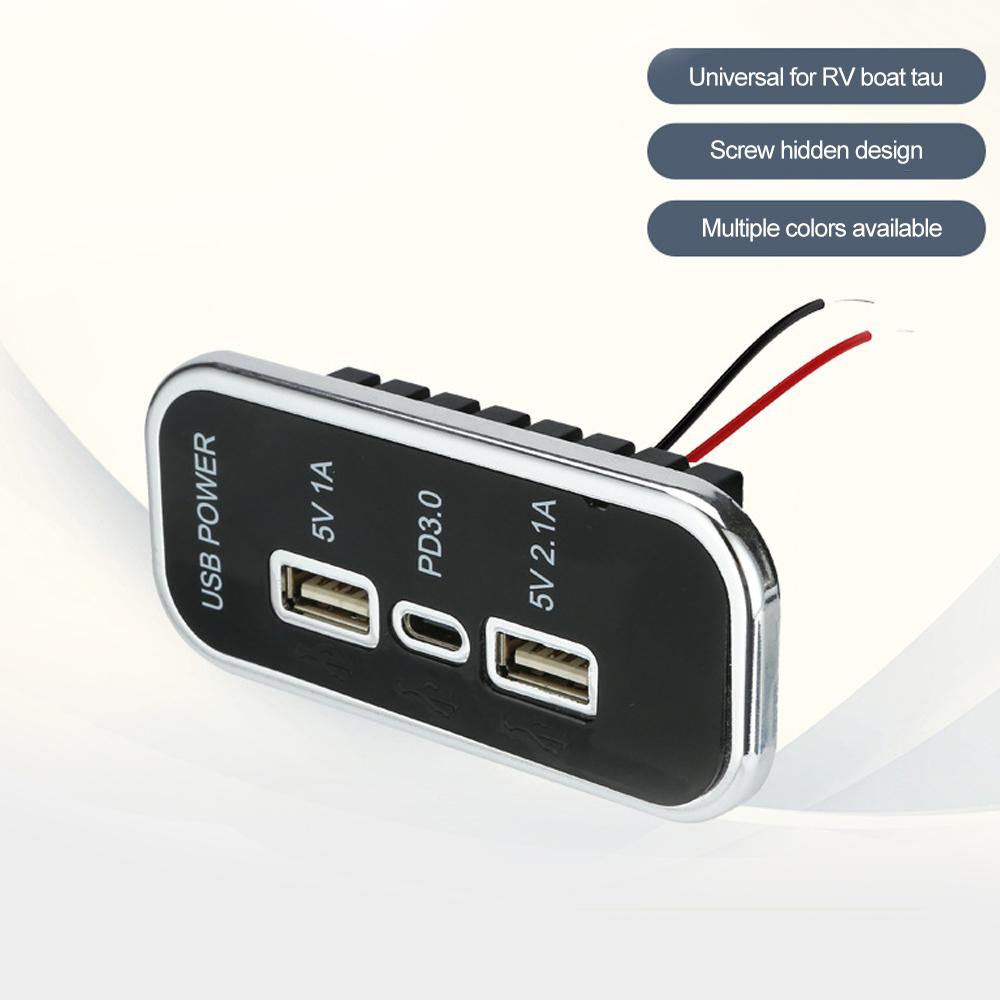 35,5 Вт автомобильное зарядное устройство PD Dual USB автомобильное зарядное устройство розетка 12/24 В для мотоцикла, автомобиля, грузовика, квадроцикла, лодки, автофургона, автобуса