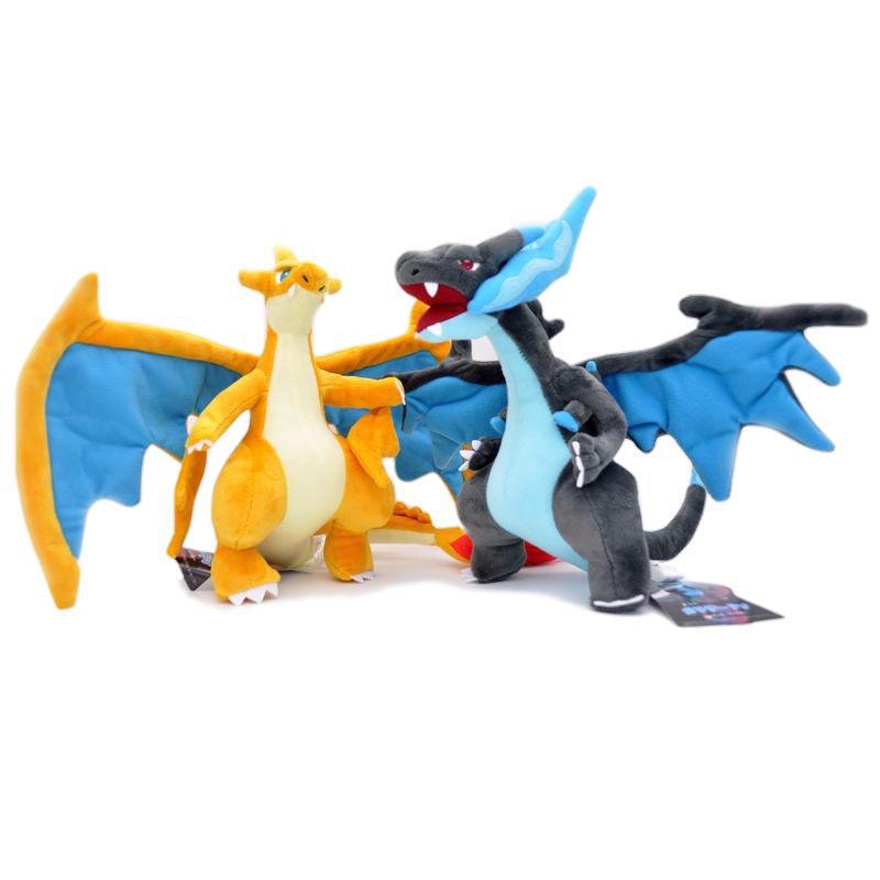 23cm Charizard XY Evolution Plush Doll – Yellow & Blue Charmander Version