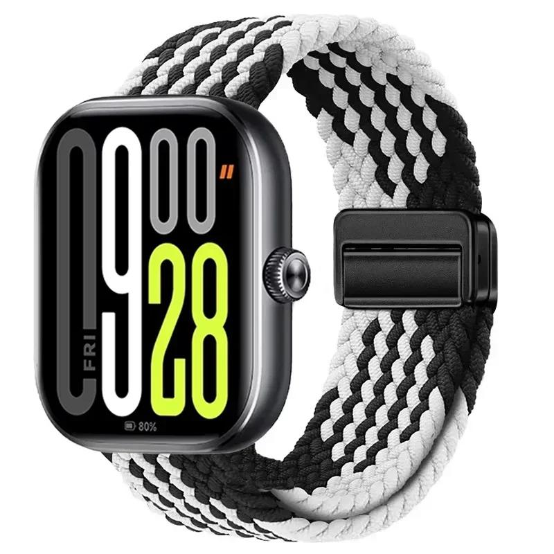 Магнитная петля для Xiaomi Redmi Watch 4 5 Ремешок Регулируемый Плетеный Спортивный Нейлоновый Сменный браслет для Miband 8 pro/9 pro ремешок