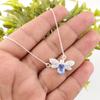 Танзанит Драгоценный Камень 925 Стерлинговое Серебро Ювелирные Изделия Циркон Подвеска Для Женщин Подарок CZP-12-4