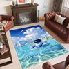 Personalized Crystal Velvet Carpet Custom Name Text,Astro Bot Anti Slip Area Rug For Home Decoration