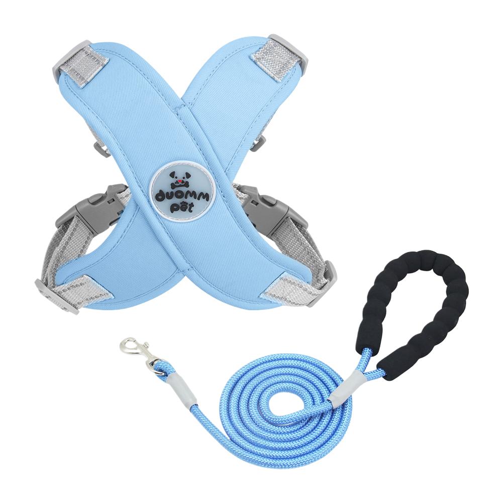 X-образный жилет для собак, комплект для маленьких собак Meidum, шлейка, поводок, светоотражающий нагрудный ремень для щенков и кошек, нагрудный ремень для прогулок на открытом воздухе