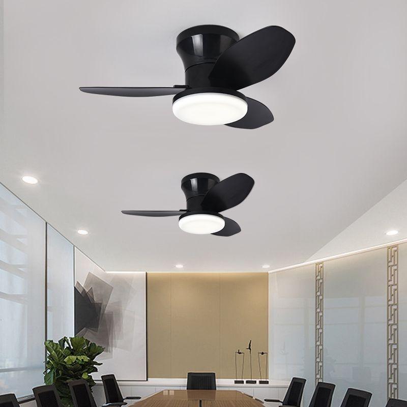Household Frequency Conversion Ceiling Fan Light Kitchen Bedroom 3 Colors Light Adjustable Electric Ceiling Fan Lamp