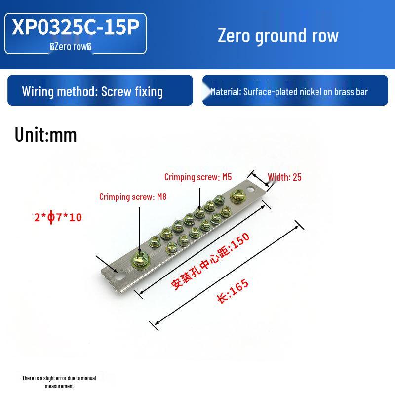 Dual-Row Copper Terminal Box with 2*25 Strong Light Connections