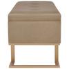 VidaXL Bench with Storage Compartment 105 Cm Beige Velvet