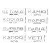 HIAQ2 ABS Car Emblem Letter Trunk Tail Sticker Decal Decor Accessories For Skoda Fabia Kamiq Karoq Kodiaq Octavia Rapid Superb YETI