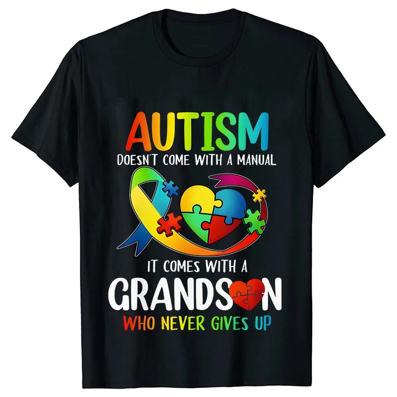 Men's T-shirts Autism Mom Dad Clothing Autism Awarenes Family Tshirts Short Sleeve Clothes Family Matching Clothing Unisex Tees