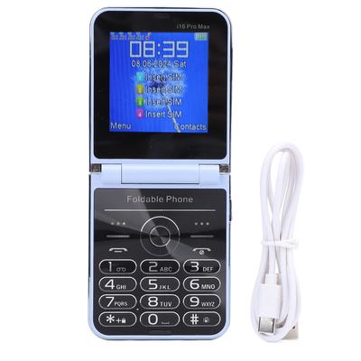 2G раскладной телефон для пожилых людей, двойной экран, 2,6 дюйма, 4 SIM-карты, большие кнопки, быстрый набор, высокая громкость, светодиод