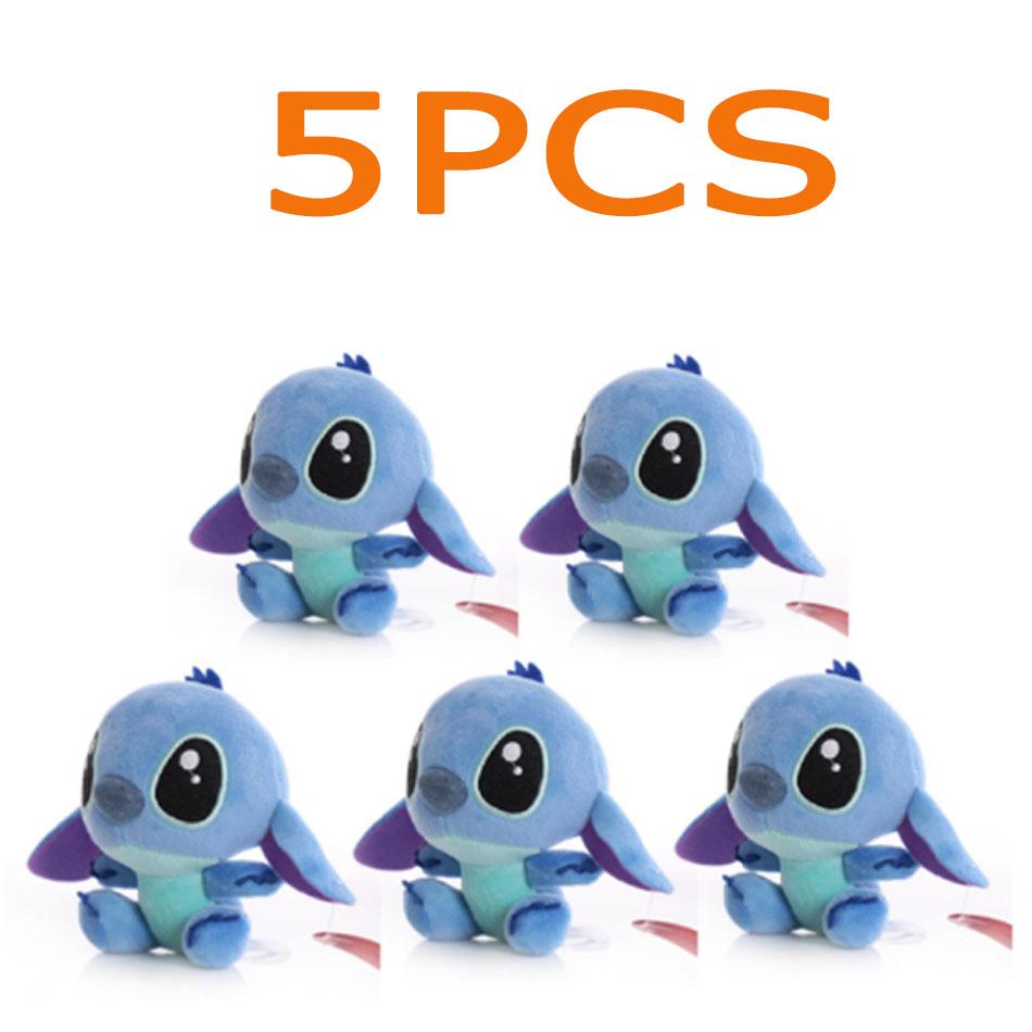10Pcs/Lot Adorable Cartoon Lilo plus Stitches Tiny Pendant Plush Toy4 10CM Cute And Charming Plush Keychain Children Best Chirstmas Present Playthings