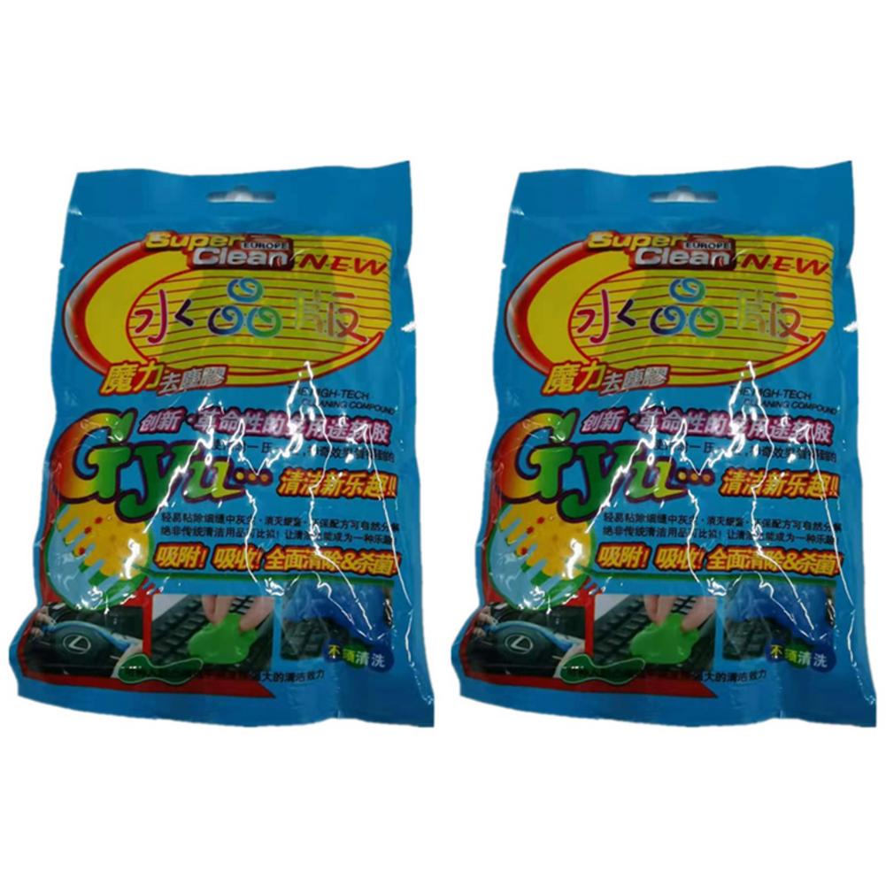 2 шт. автомобильный пылеочиститель мягкий клей приборная панель вентиляционное отверстие клавиатура чистящий инструмент порошок паста для удаления пыли