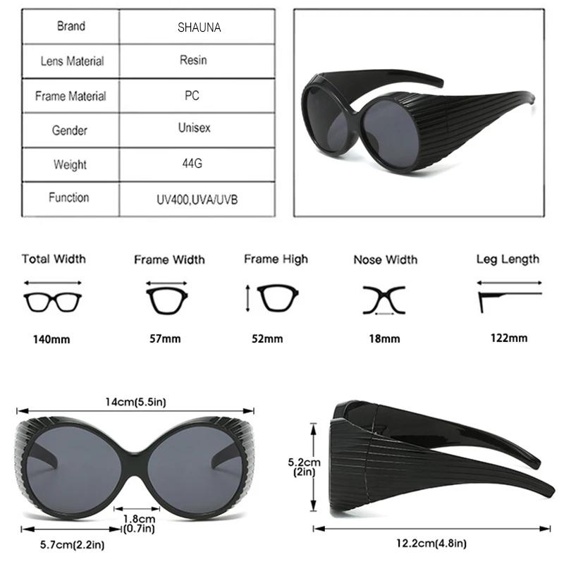 SHAUNA винтажные овальные негабаритные женские солнцезащитные очки модные градиентные оттенки UV400 мужские трендовые солнцезащитные очки в стиле панк