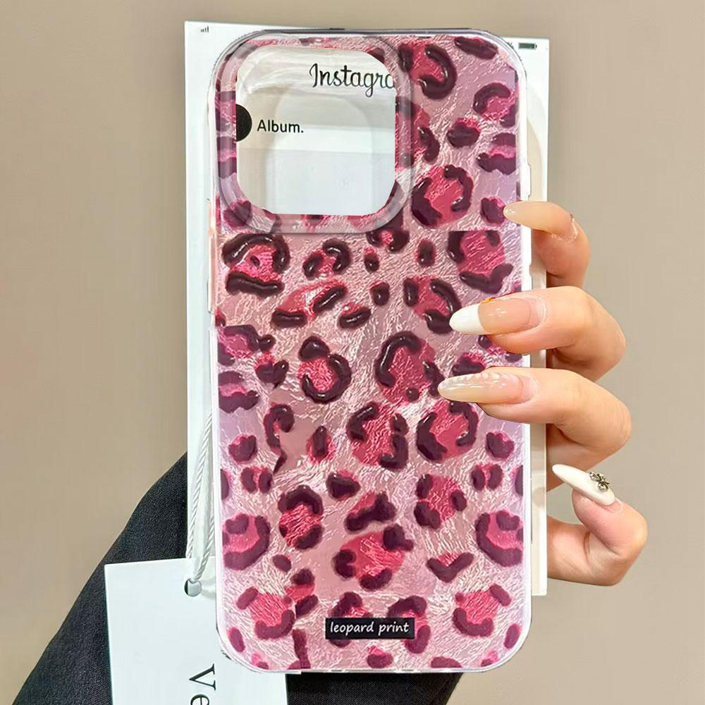 Korean Fashion Pink Leopard Print Phone Case for Honor 400 200 90 Smart Pro Magic7 70 Lite X9a X9c X9b X8b X8a X8c X7c X7b Cover