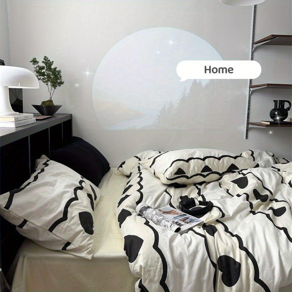 Простыня из стираного хлопка в стиле ленивого леопарда в стиле ретро, пододеяльник, комплект из четырех предметов, комплект постельного белья для одноместного студенческого общежития из трех предметов