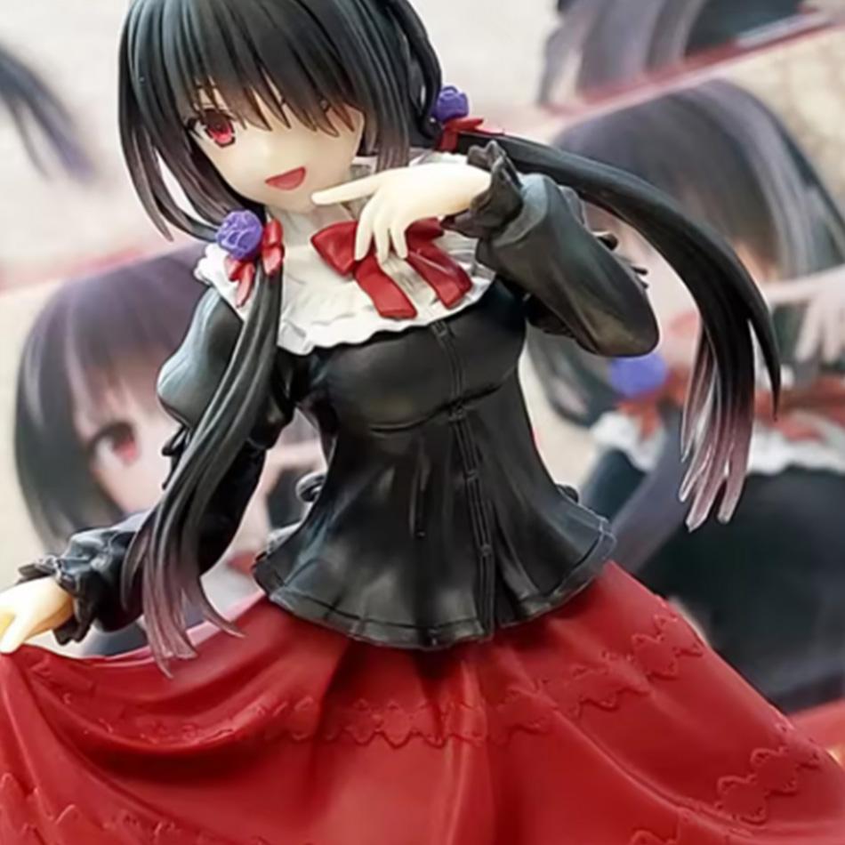 Новая аниме-фигурка Токисаки Куруми из Date A Live, милая модель девушки, игрушка, ПВХ, черное платье, наряд, стоячая модель, модель автомобиля, украшения, игрушка