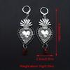 Heart Shape with Ruby Zinc Alloy Decor Golden / Silvery Dangle Earrings Retro Elegant Style Delicate Gift for Lovers