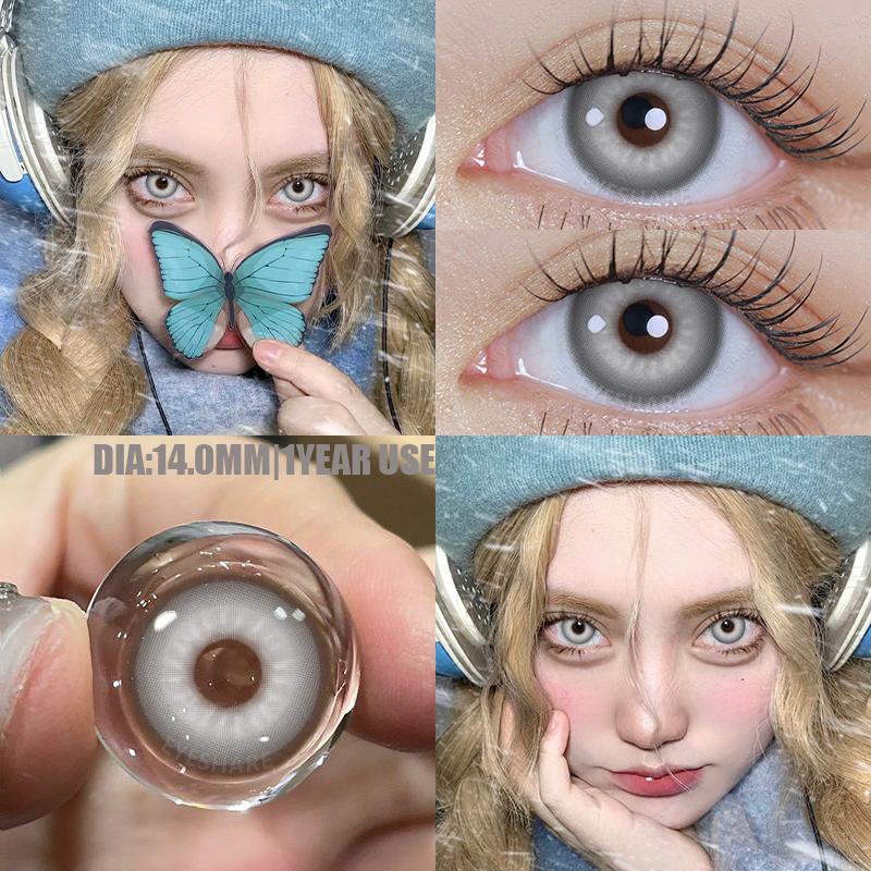 AMARA LENSES 1 пара косметических контактных линз серии WHITE MESH, цветные линзы для глаз, контактные линзы для косплея