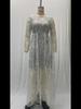 2025 European & American Women's Sequin and Lace Embroidery Evening Gown