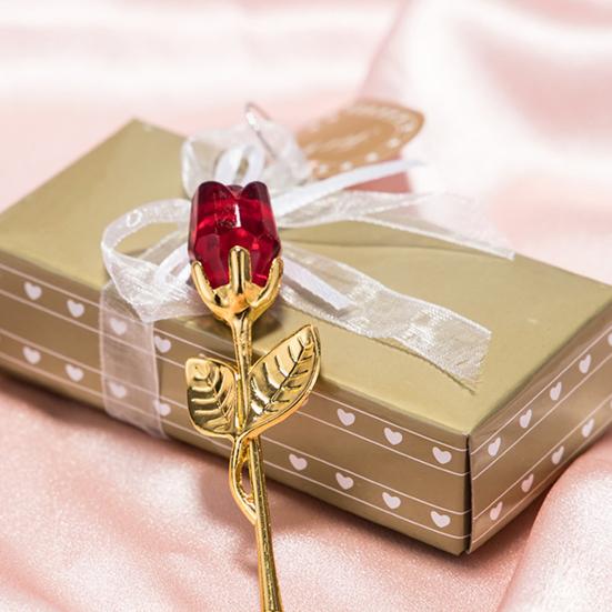 Практичная поддельная роза, кристально прозрачная имитация украшения розы, широкое применение, искусственный хрустальный цветок, сувениры для вечеринки