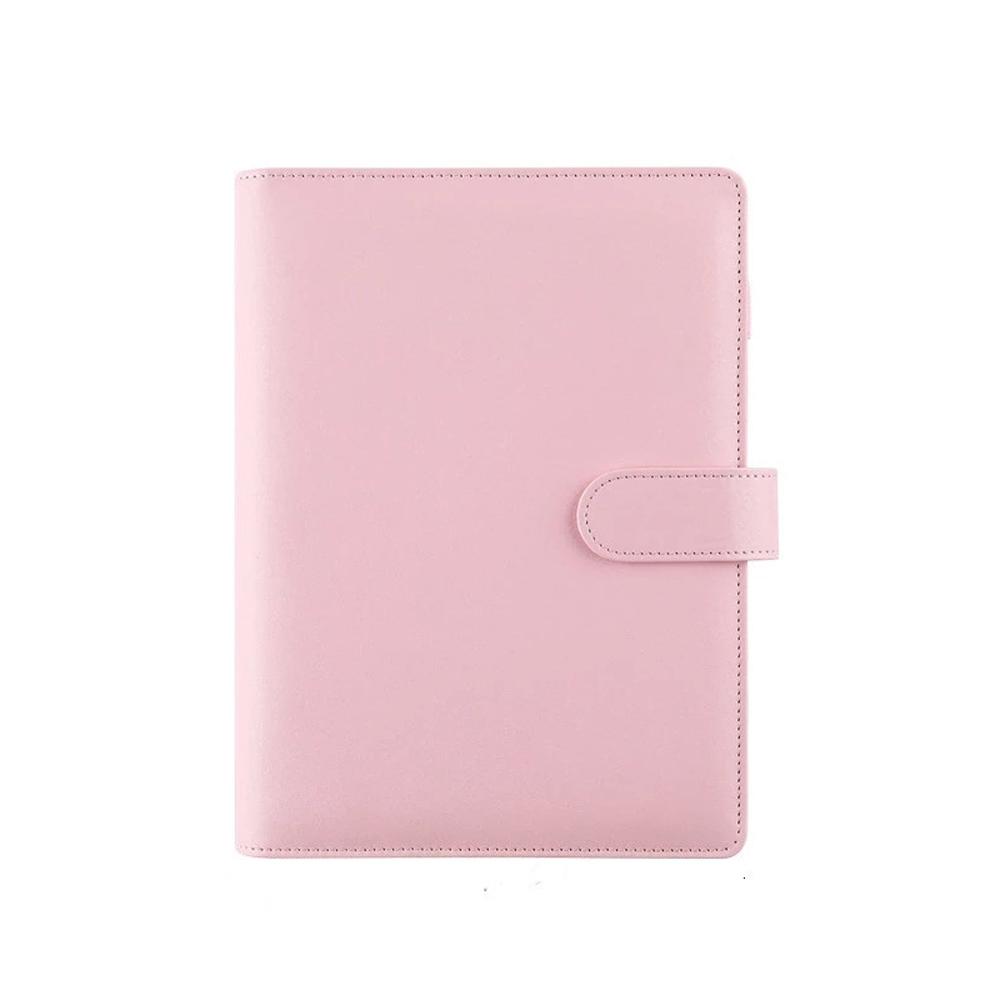 PU Leather Ring Binder Macaroon Color Binder Cover Notebook Cover Loose-Leaf Cover Notepad Cover