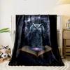 Mystical Owl with Cosmic Book print blanket soft and cozy perfect for the living room bed sofa or a nap,gift