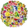 50 Creative Hand-Painted Fruit Animal Decorative Stickers Children'S Rewards Stickers Toys Diy Handbook Diary