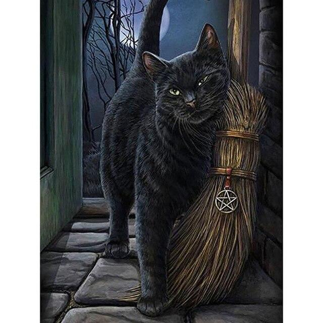 DIY 5D алмазная живопись кошка Алмазная вышивка крестиком полная круглая/квадратная картина с животными из горного хрусталя мозаика Настенный декор