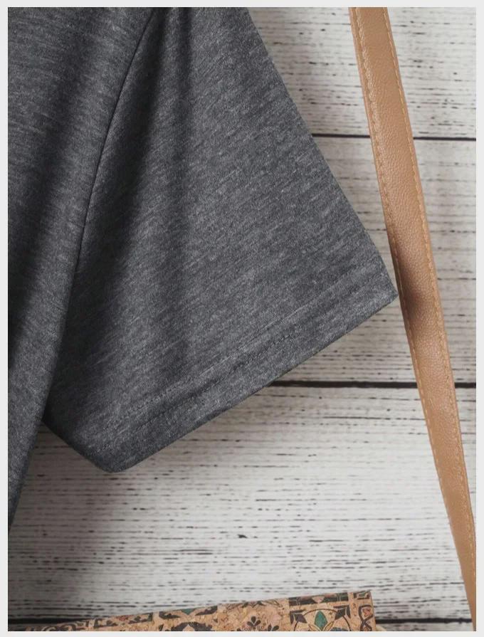 Женская летняя повседневная футболка с круглым вырезом и коротким рукавом