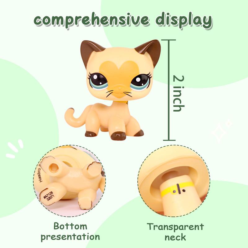 LPS Мини Зоомагазин Питомец Игрушка на пружинке Редкий Желтый Короткошерстный Кот Коллекционный Подарок для Ребенка Милые Игрушки Животные