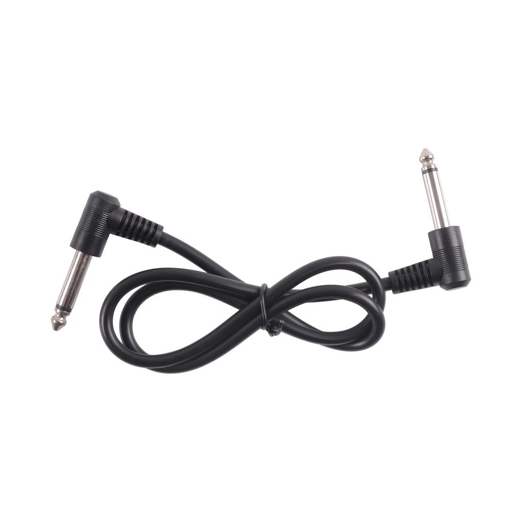 6Pcs Guitar Patch Cables 7 Inch Guitar Pedal Cable 6.35mm Interface Right Angle Type Connectors
