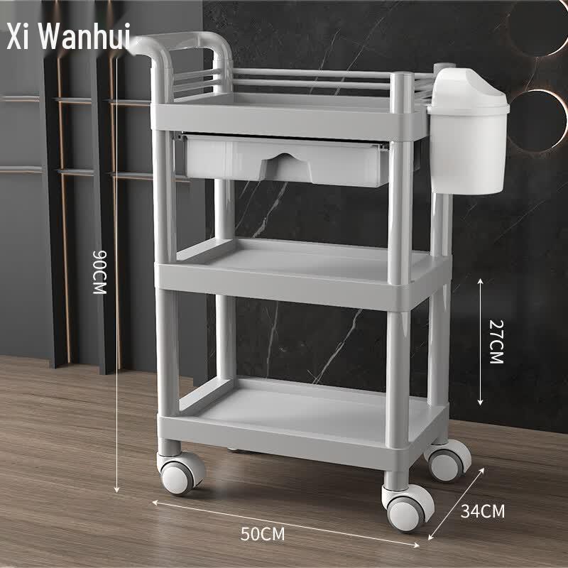 ABS Waterproof 3-Tier Utility Service Cart