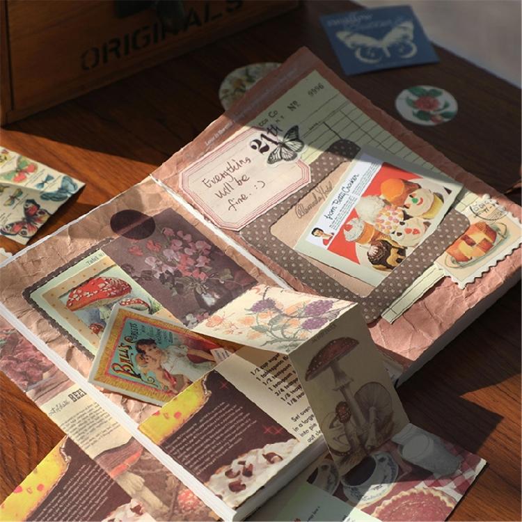 Скрапбукинг Коллаж Junk Journal Декор Подарочная Коробка Лента Стикер Наборы для Ведения Дневника Рамка из Бумаги Принадлежности для Скрапбукинга