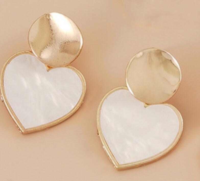 Новые классические креативные серьги в форме капли воды, сердца, круга для женщин, простые серьги из сплава с блестками для вечеринки, свадьбы, украшения для ушей