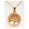 [R8125] — Дизайнерское колье «Древо жизни» золотисто-белого цвета — 20 мм