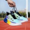 Мужские контрастные цветные спортивные баскетбольные кроссовки для бега в уличном стиле, кроссовки для студентов, большие размеры для бега