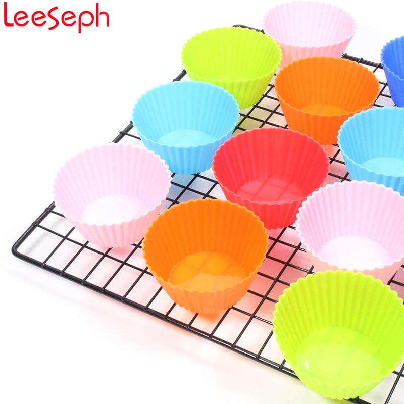 Для выпечки необходимы 24 шт. в упаковке. Круглые силиконовые формы для торта, кексов, формочки для мыла, пудинга, желе, HD