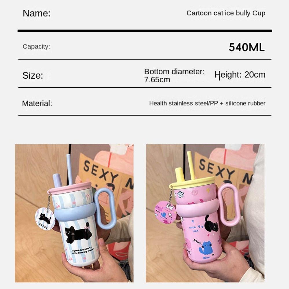 316 Stainless Steel Insulated Cup With Handle Thermal Bottle Winter Tumbler Office Workers