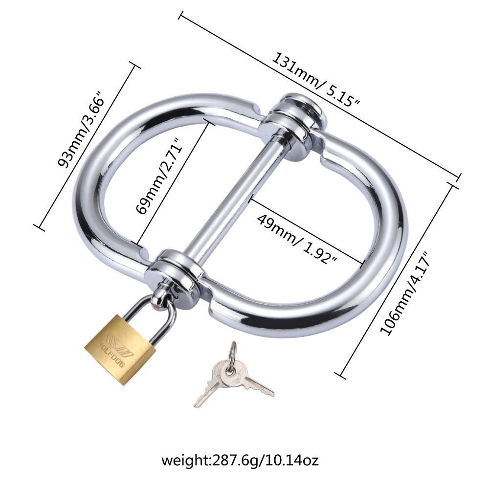 Openable Stainless Steel Handcuffs: Detachable Kinky Restraint Toy for Couples